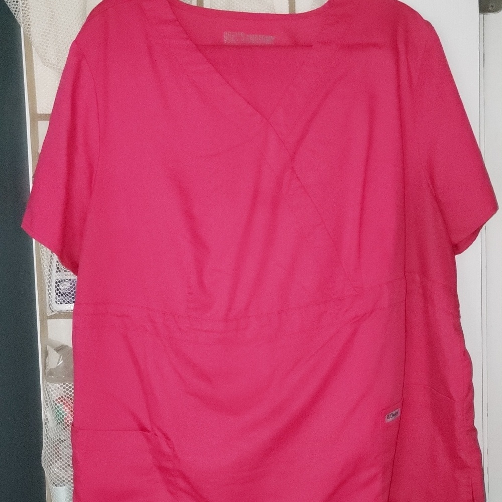 3x scrub set hot pink